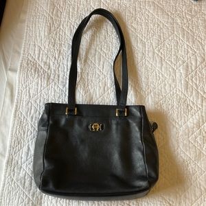 Etienne Aigner black leather bag